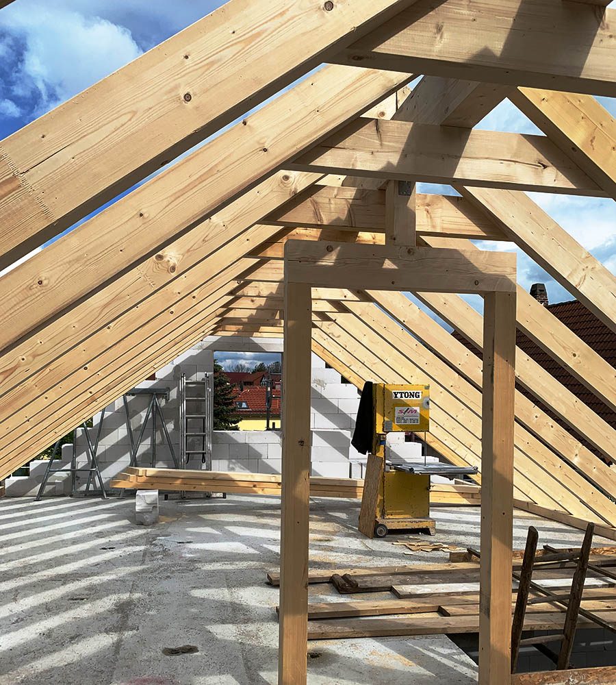 Dachbau, Dachstühle und Dachgauben